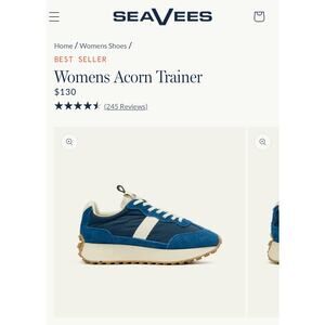 SeaVees Women's Acorn Trainer in Blue and White